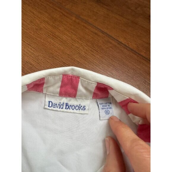 David Brooks Vintage Nautical Embroidered Shirt Retro Coastal 80s Sailboat Sze 6 - Picture 3 of 7